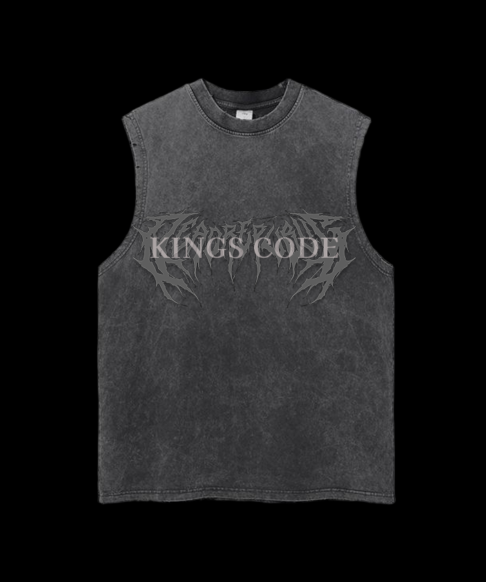 Kings Code™ – Limited Edition Washed Sleeveless Tee