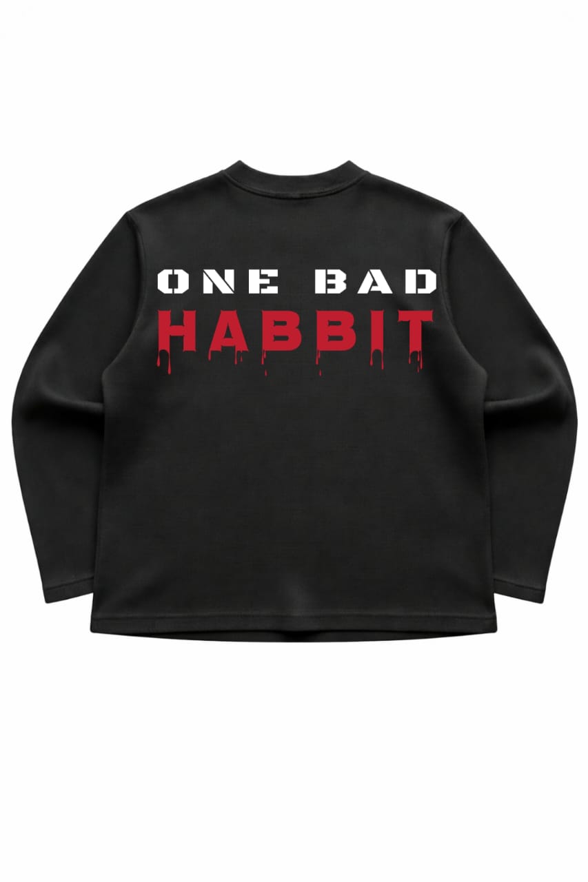 ONE BAD HABBIT-Oversized Waffle Tee