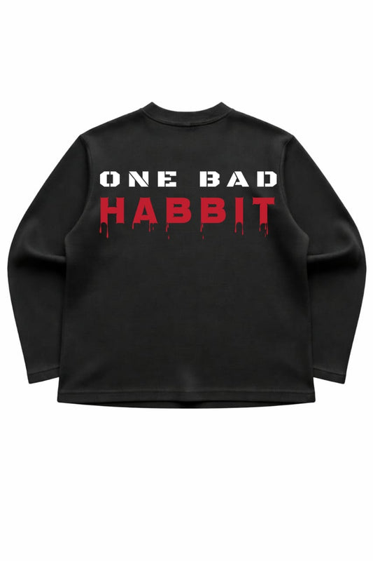 ONE BAD HABBIT-Oversized Waffle Tee