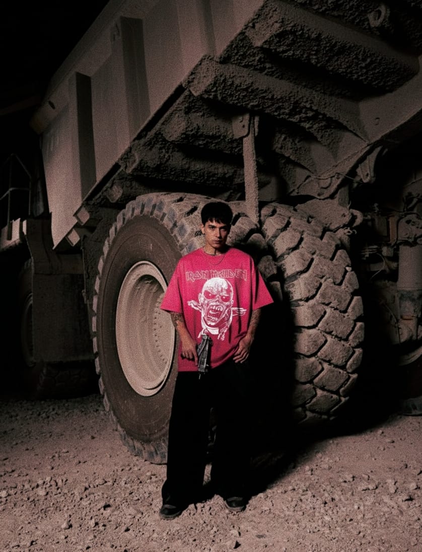 🔥 Iron Maiden x Ambre Wadh Heavy Metal Graphic Tee 🎸