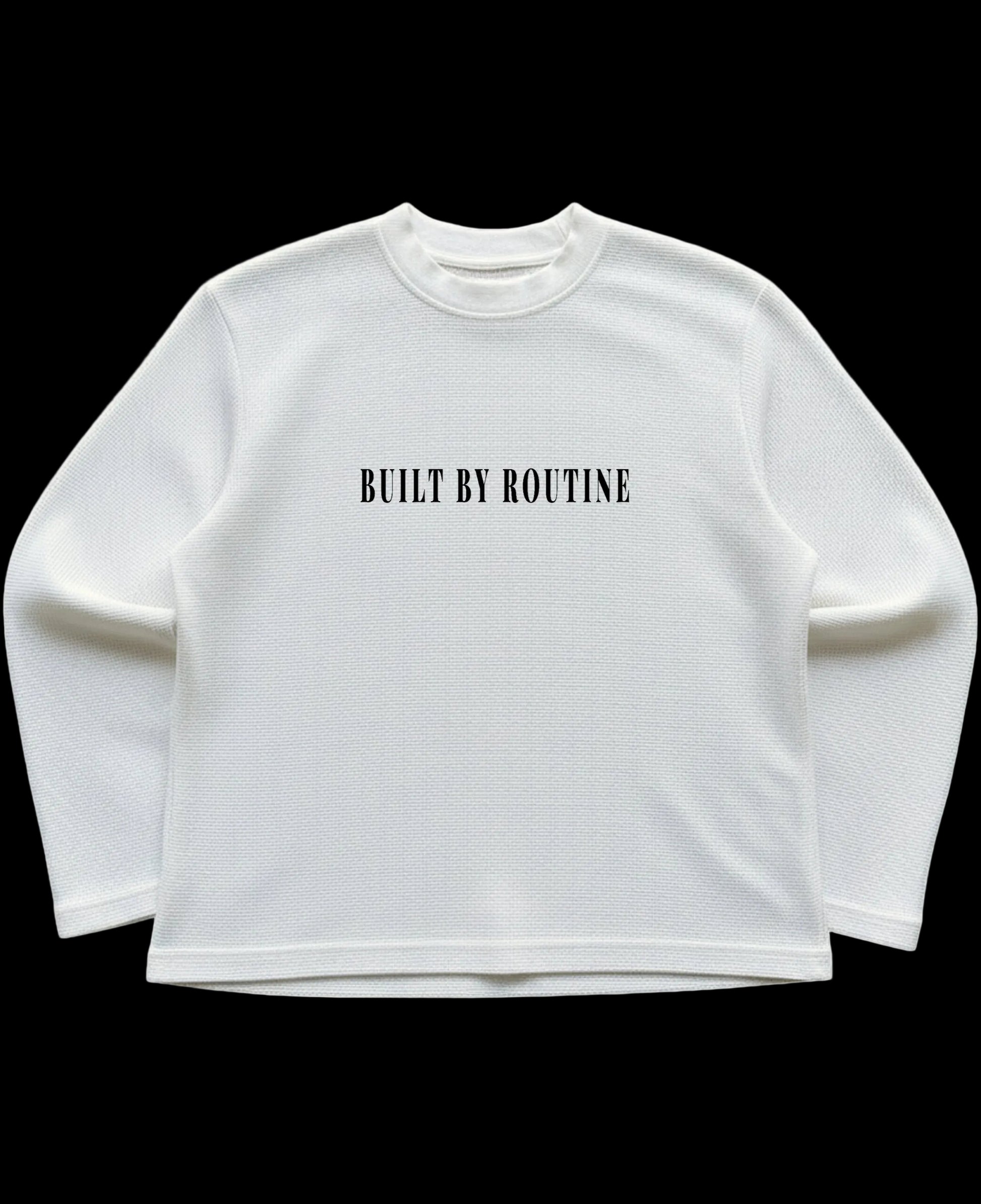 Off-white waffle knit oversized full-sleeve Front Design