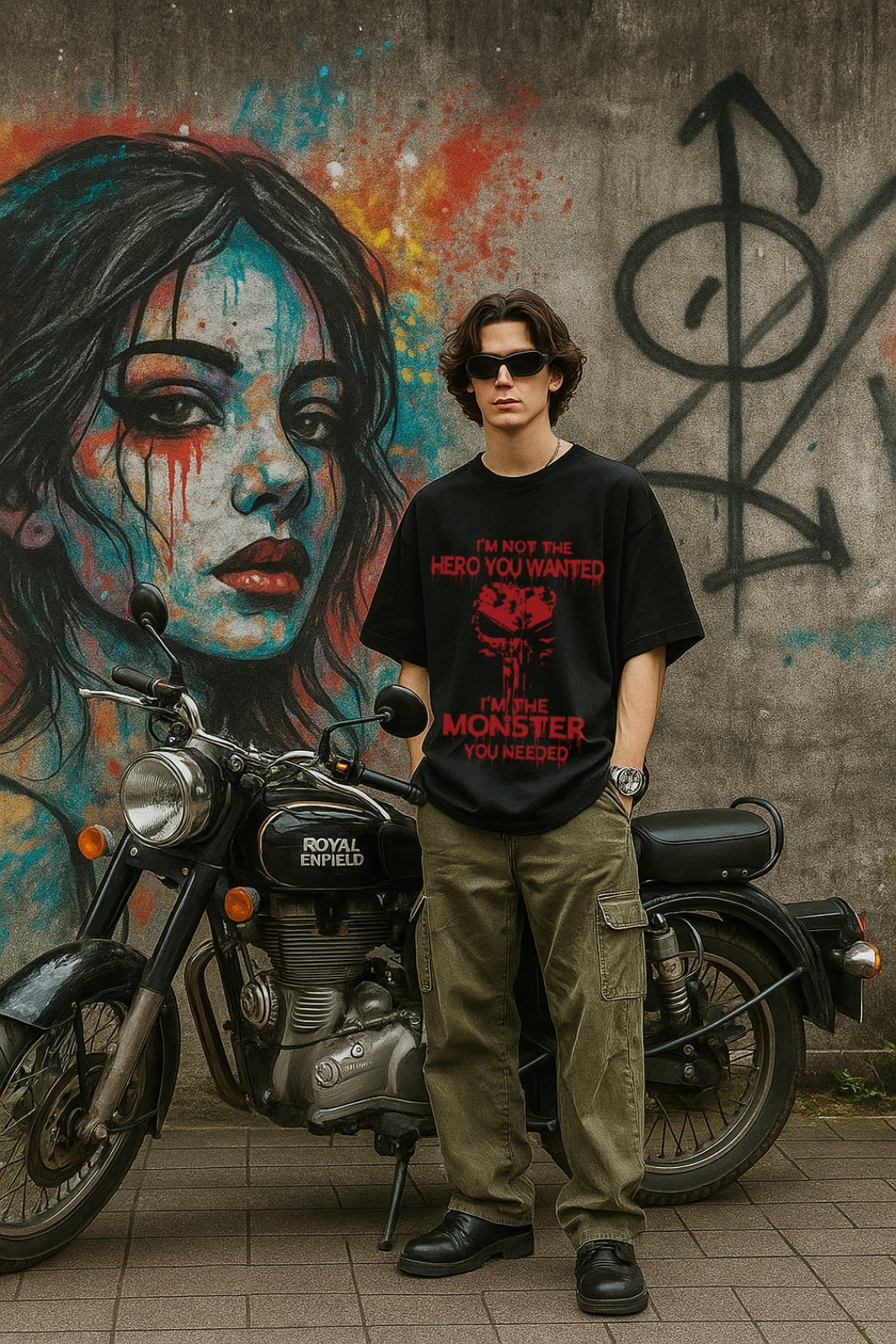 Hero vs Monster Oversized Tee