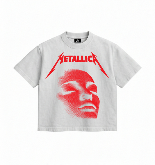 🔥 HOT SALE Red Halftone Face – Metalcore Street Tee 👕