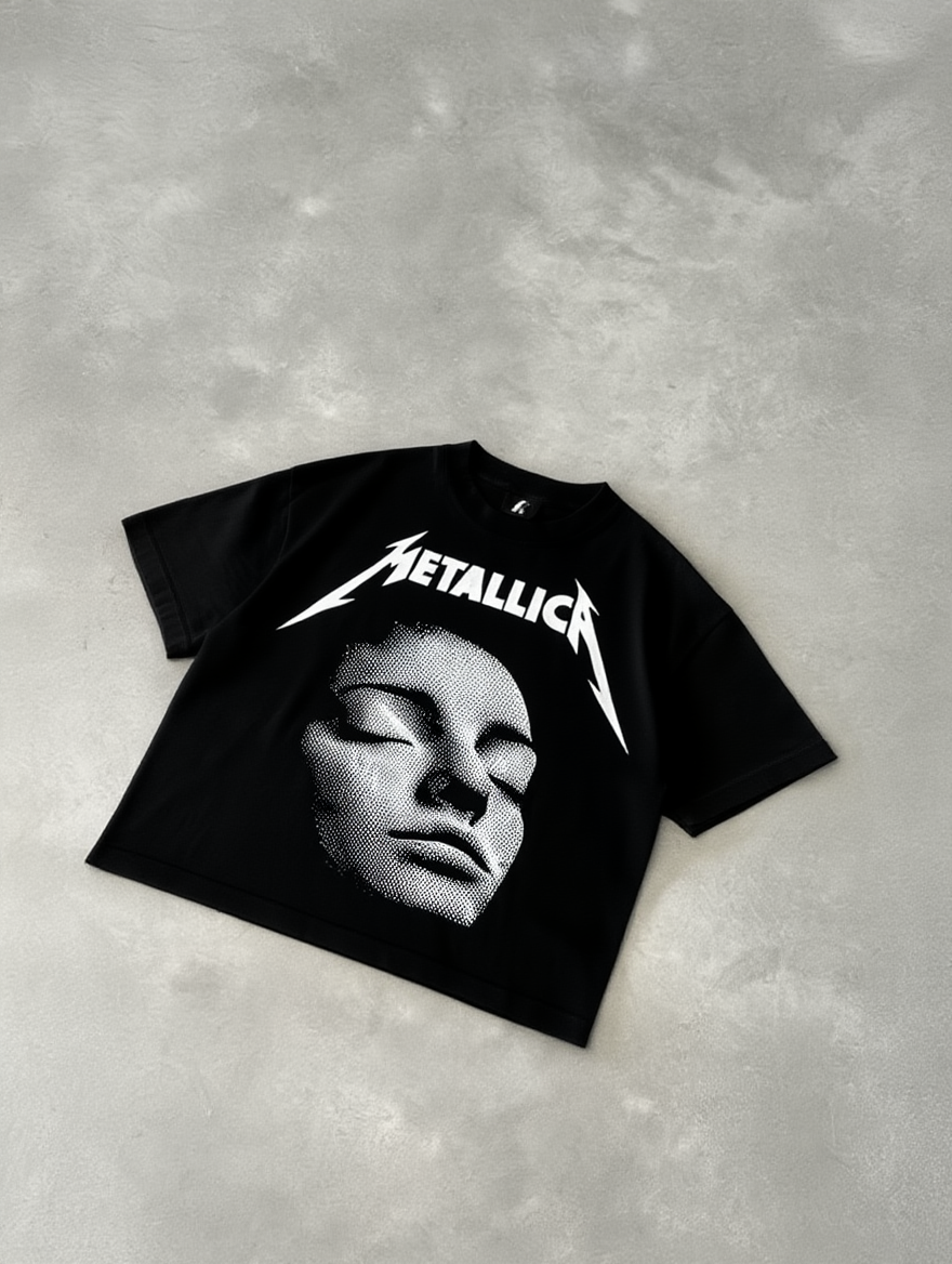 Void Metal Face – Heavy Graphic Crop Tee