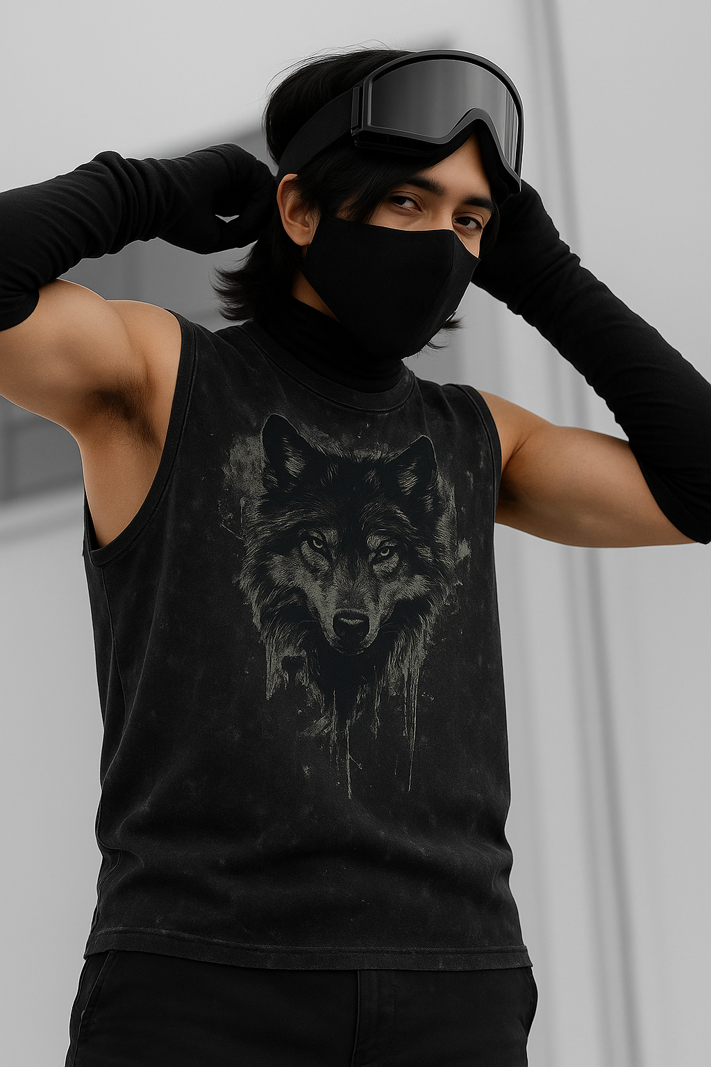 Lone Alpha Wolf Sleeveless Tee 🐺🌌