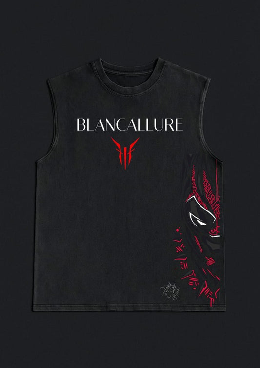 Blancallure Panther Strike Oversized Sleeveless Tee