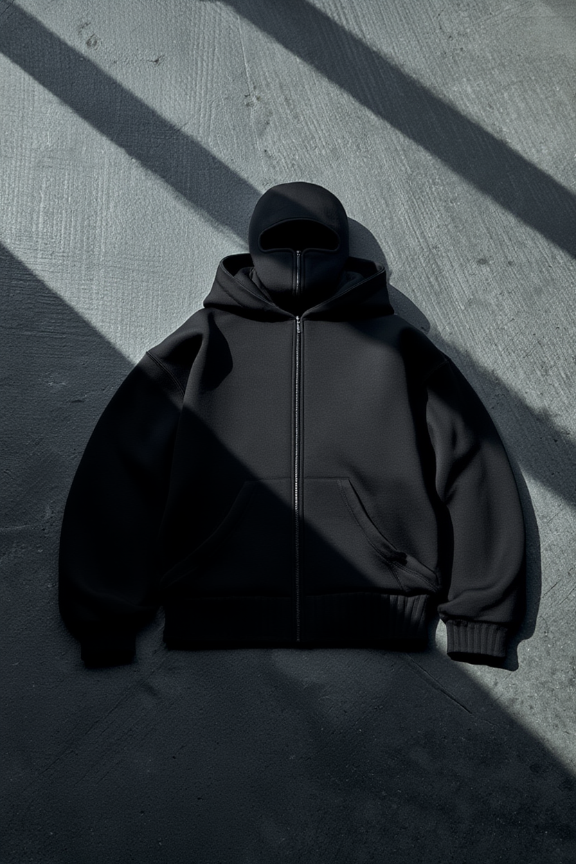 ShadowVeil Ninja Zip Hoodie – Stealth Street Edition
