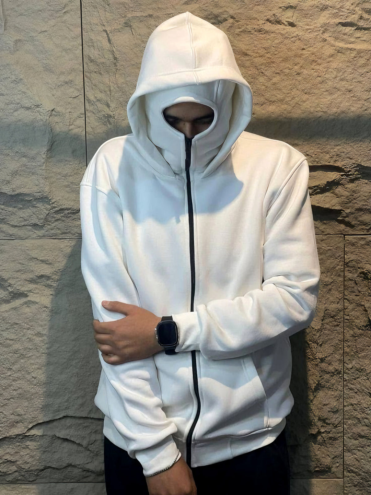 GhostVeil Ninja Zip Hoodie – Snow Edition