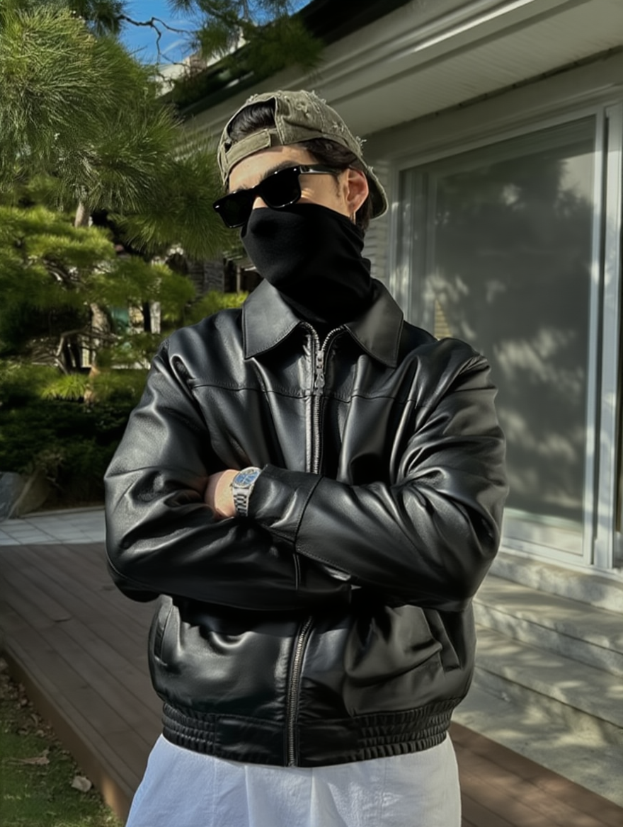 Alpha Stealth Leather Jacket