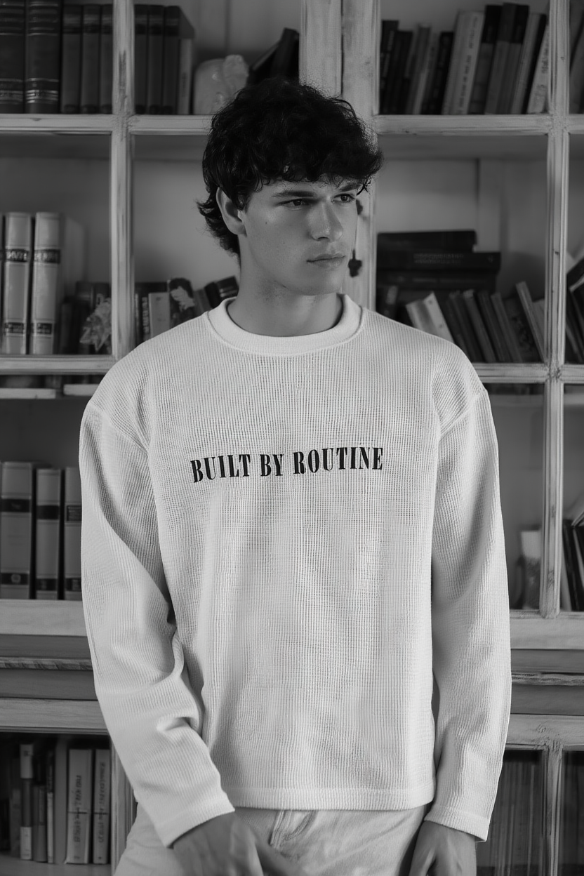 ONE BAD HABBIT-Oversized Waffle Tee